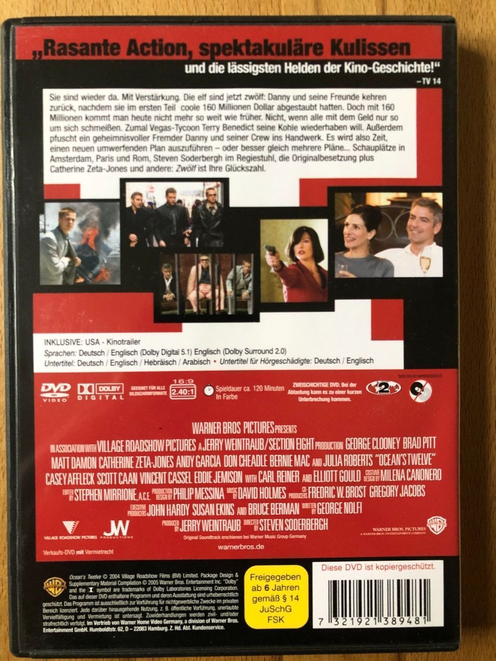 Alle DVDs: DVD Ocean's Twelve 12 Clooney, Pitt – Gebraucht aus Basel von Dasbrauchstdu 3