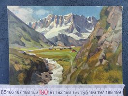 GÖSCHENERALP MIT DAMMASTOCK URI KÜNSTLER-AK