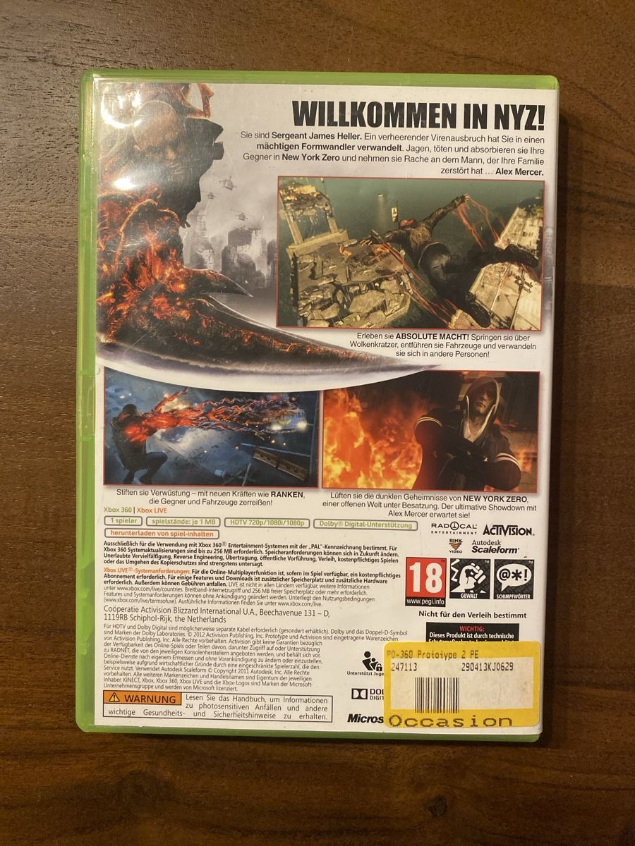 Microsoft Giochi: Prototype 2 für Xbox 360 – Usato da Thunstetten venduto da Virus_33 2