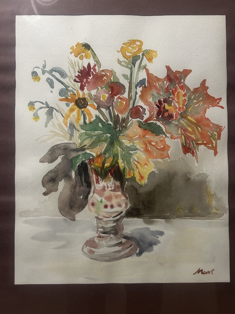 Gemälde: Schönes Aquarell mit Rahmen signiert – Gebraucht aus Glarus von KunstWerkEr-LS87 1
