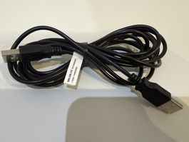 High Speed Kabel USB-A auf USB-A Stecker, 3.0m, schwarz, NEU