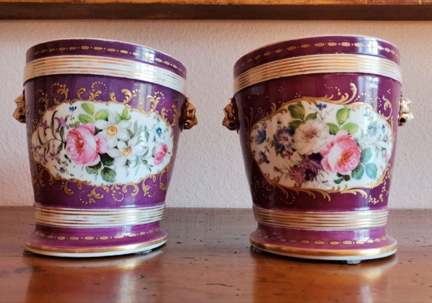 Paire De Boutons De Manchette Anciens En Or 18 Carats Avec Poinçon Tête D'aigle - Vintage