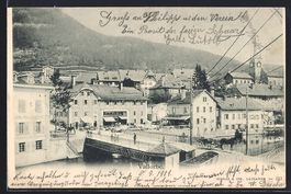 AK Vallorbe, Panorama, Hotel de Ville