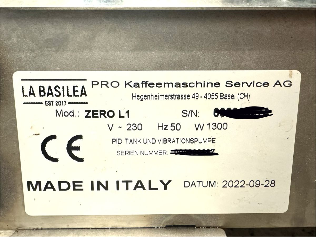 Kaffeemaschinen & Espressomaschinen: La Basilea Zero L1 Espresso Machine – Gebraucht aus Winterthur von b0bek 3