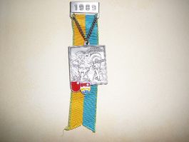 Bändeli mit Anhänger Pragel-Schiessen 1989 Medaille
