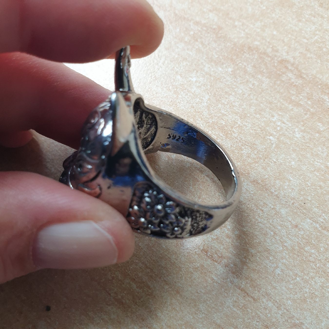 Anelli: Phantasie Ring Herren 925er Stempel Gr.29/69 – Usato da Winterthur venduto da katzen07 4
