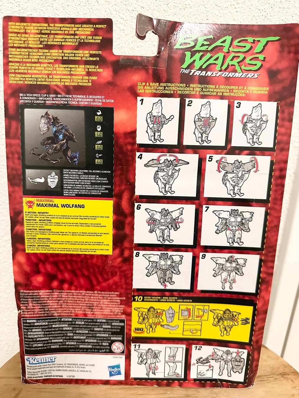 Figuren: Transformers Beast Wars MAXIMAL WOLFANG Hasbro Kenner Neu – Neu (gemäss Beschreibung) aus Baar von Mic_vL 3