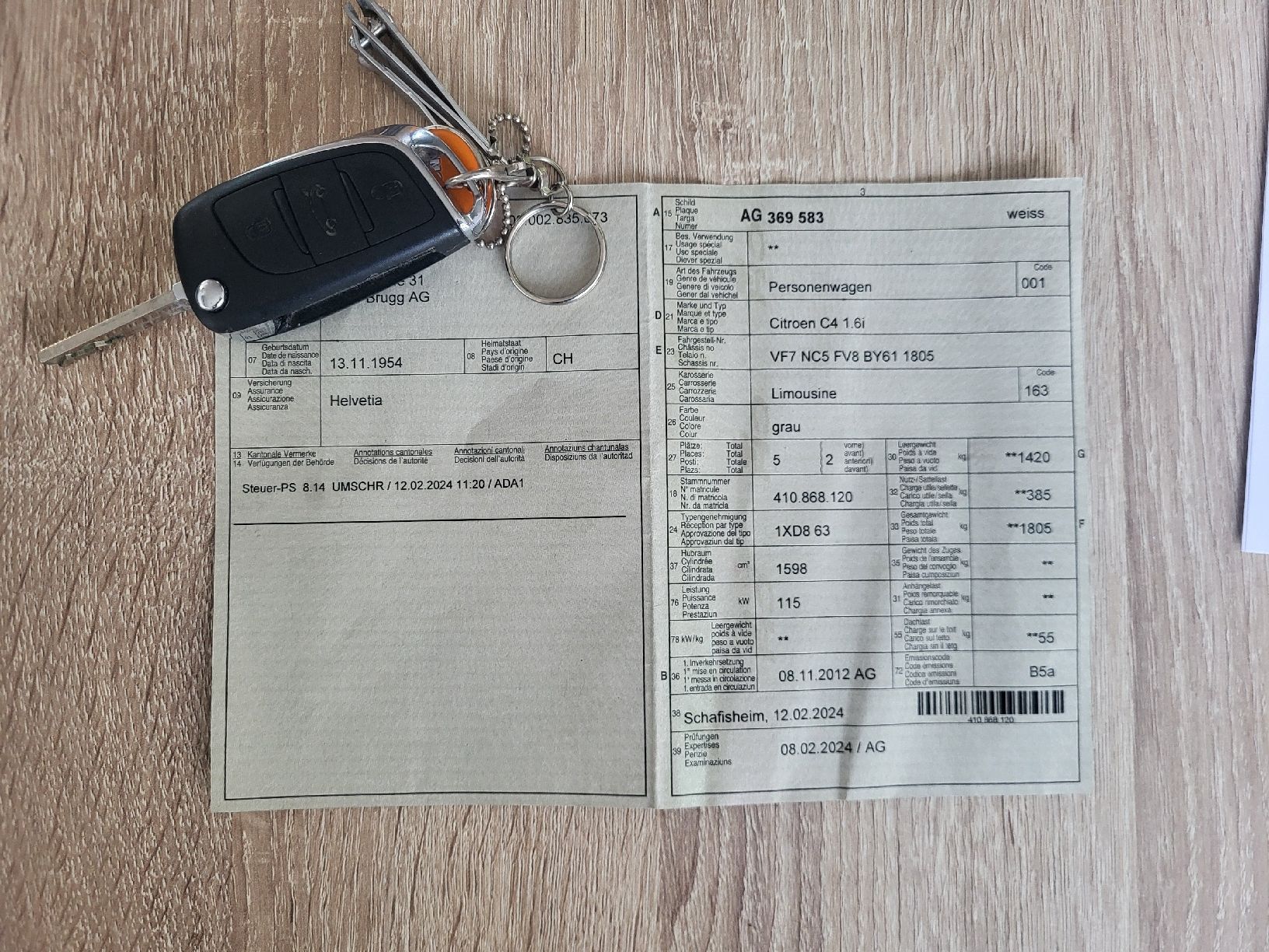 Citroën Autos: Citroen C4 1.6i für Export – Defekt aus Brugg AG von AmGleis-5200 8