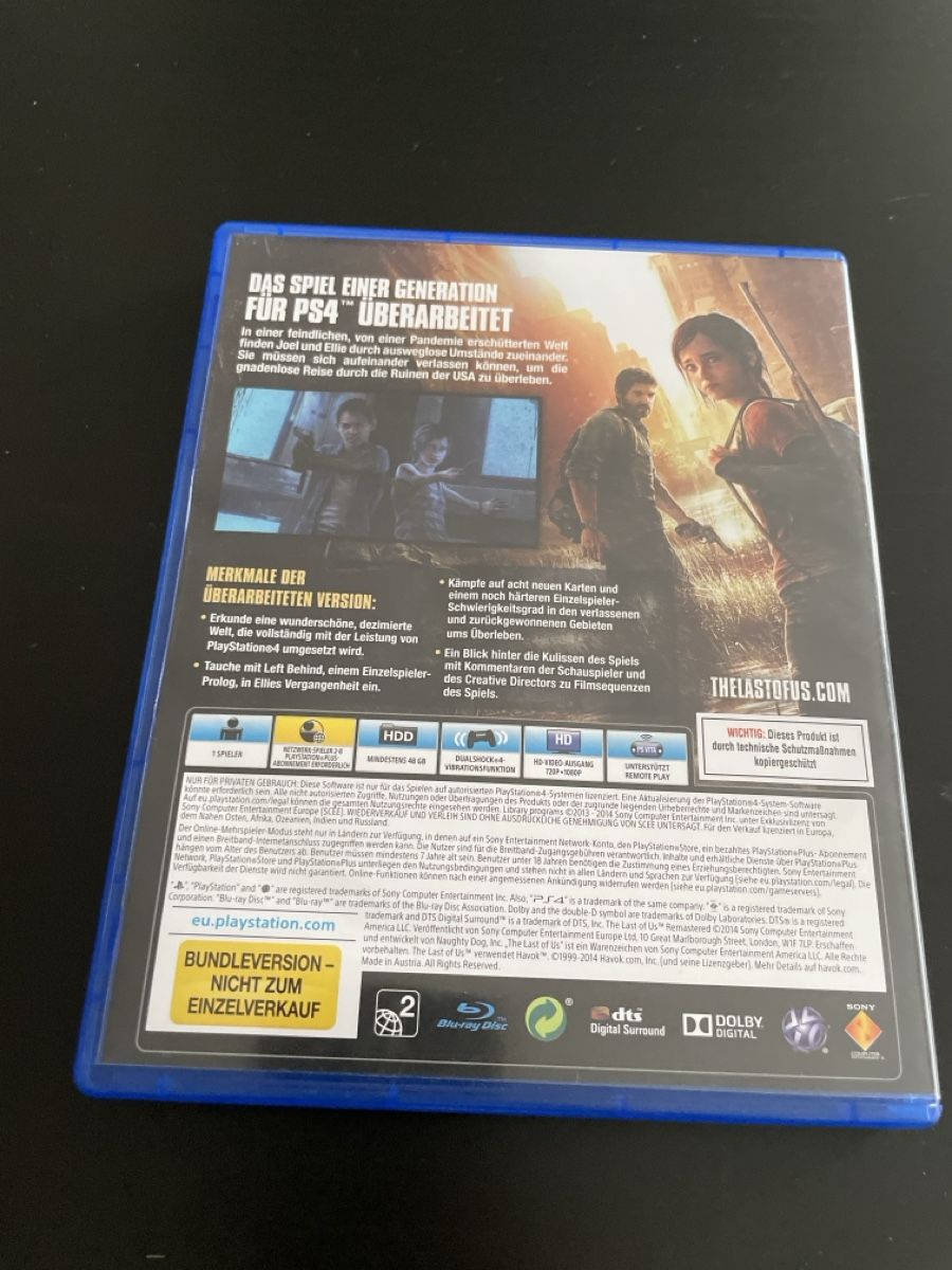 Jeux: The Last of Us Remastered - PS4 – D'occasion à Niederlenz par fed_y5mw 1