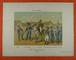 ZÜRCHER MILIZEN 1804 LITHOGRAPHIE ~1890