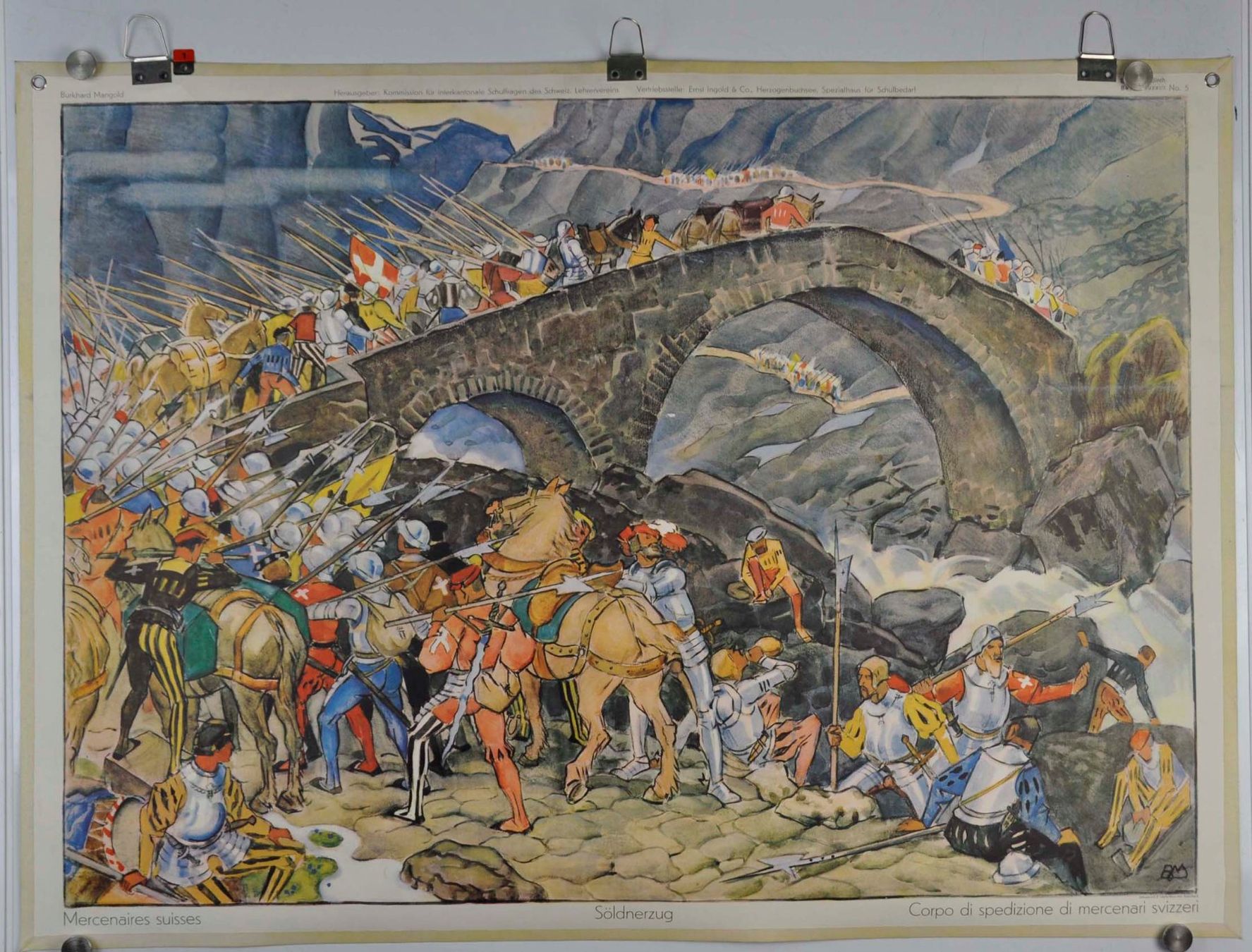 Poster & Bilder: Schulwandbild "Söldnerzug" von Burkhard Mangold  #budda – Gebraucht aus Härkingen von sammelbecken