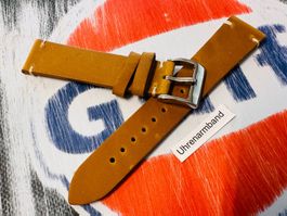 18mm Handmade Vintage, Leder Uhrenarmband braun, oil wax