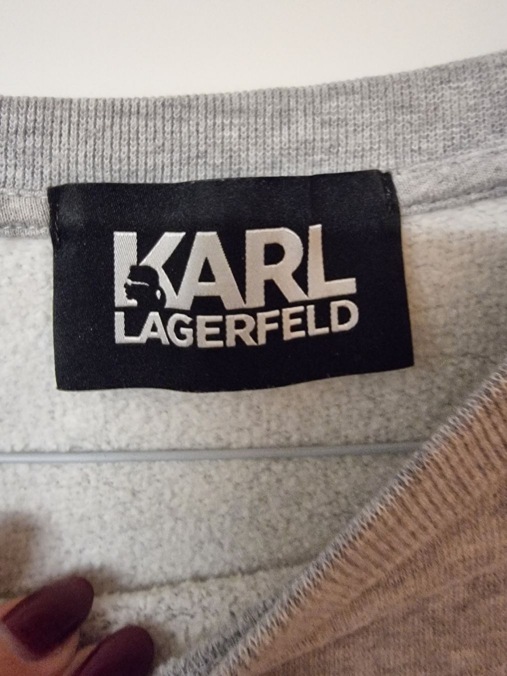 Karl Lagerfeld Maglioni & Felpe: Karl Lagerfeld Sweatshirt Gray Silver Logo Size L – Usato da Zürich venduto da cweber 2