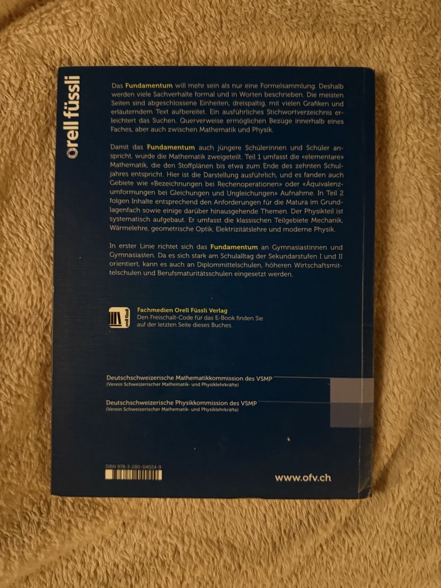 Bücher: Fundamentum Mathematik und Physik  – Gebraucht aus Bolligen von lee_orange 1