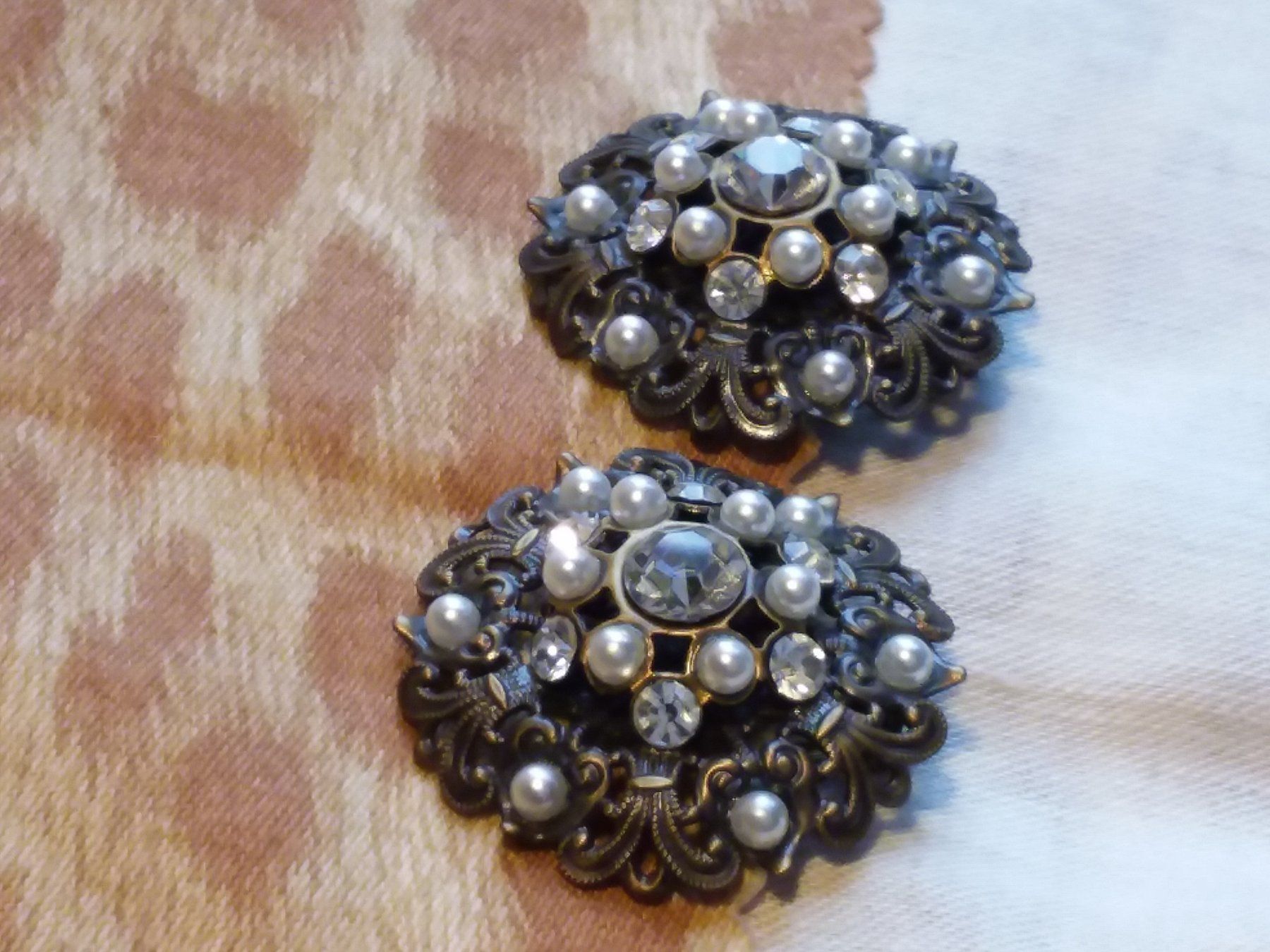 Orecchini pendenti & Orecchini a lobo: Antike luxuriöse Perlchen/Strass Ohrclips, ca 1920 – Usato da Zürich venduto da philpip 2