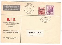 lettre 1er jour du B.I.E, pour Basel le 12.I.46