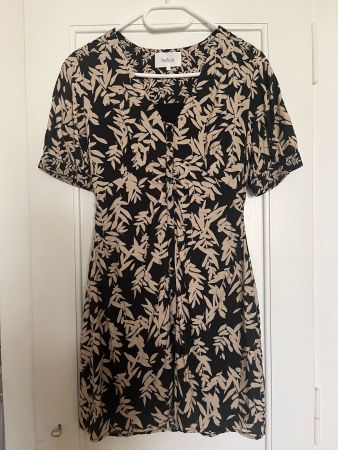 Robe Ba&Sh à motif noir beige T1, XS-S