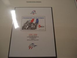 Tschechoslowakei, Block 1988 franz. Revolution, ** + ET-o