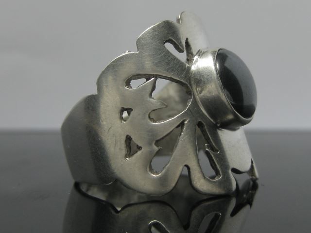Anelli: spezieller Vintage Silber Ring 925 Hämatit Gr. 55 – Usato da Ermatingen venduto da Decovin 4