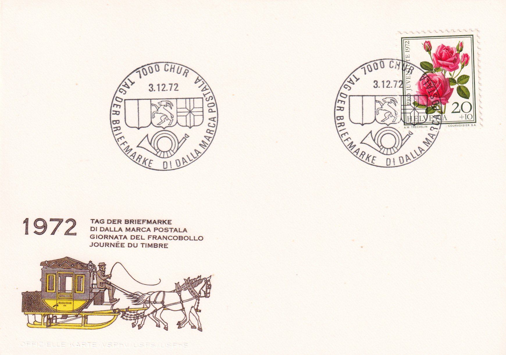 Tutti i francobolli: Tag der Briefmarke 1972 Chur 3.12.1972 – Nuovo (secondo la descrizione) da Birsfelden venduto da chr_yq2g 2