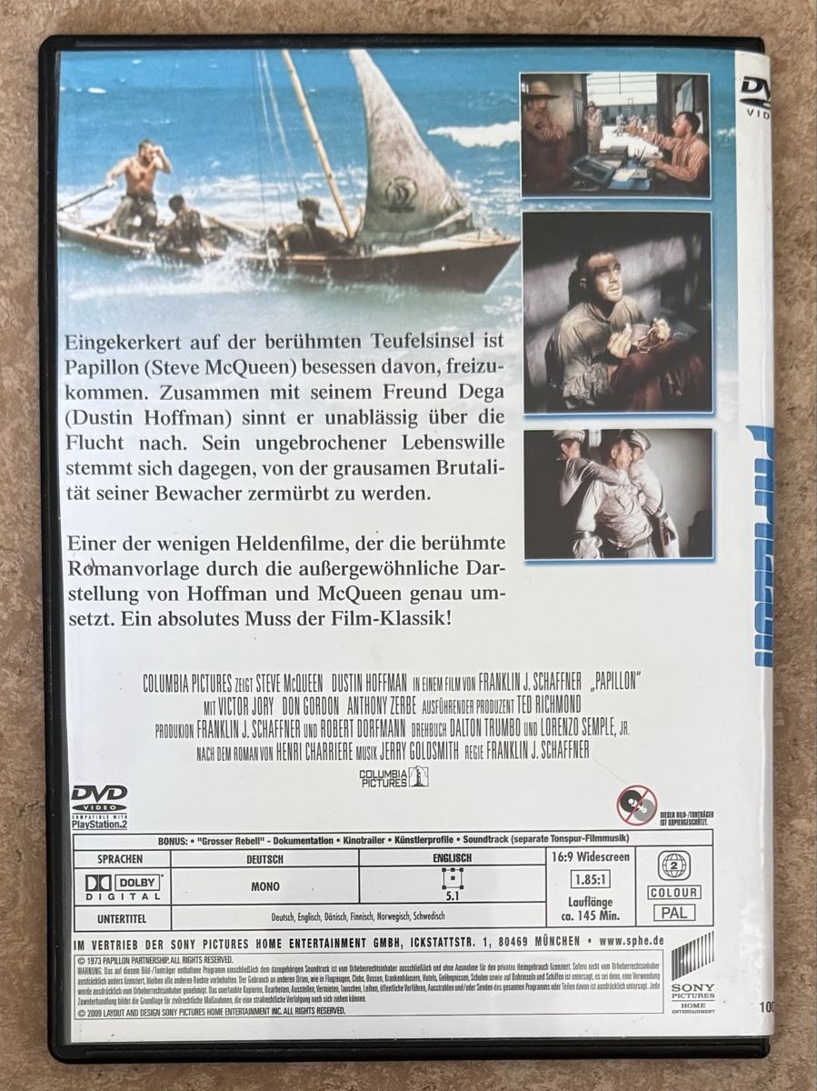 Alle DVDs: PAPILLON – Neu (gemäss Beschreibung) aus Dietikon von AndreaSch01 1