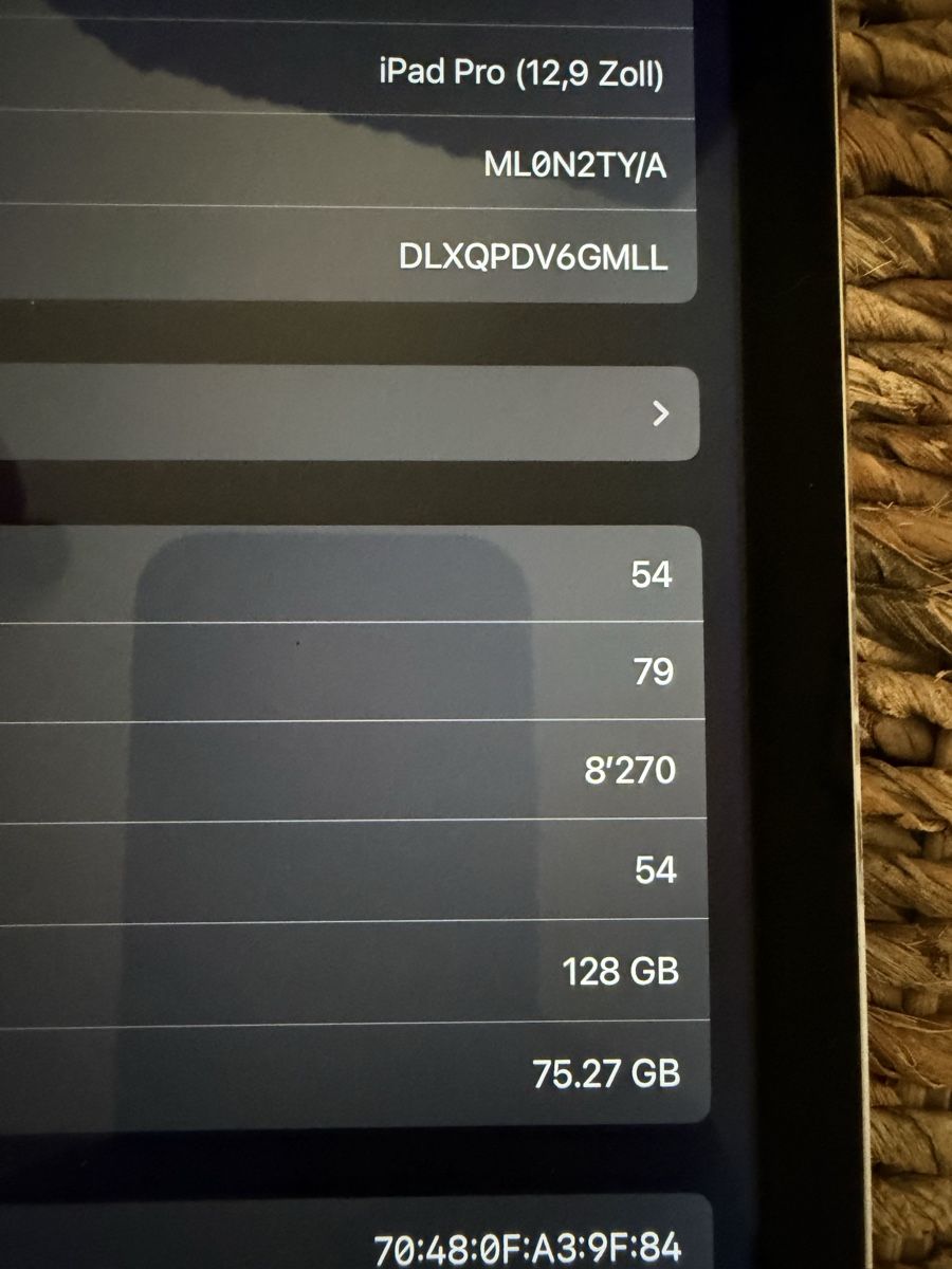 Apple Tablet PC: iPad Pro 12,9 Zoll 128GB Silber  – Gebraucht aus Ennetmoos von Raragon 2