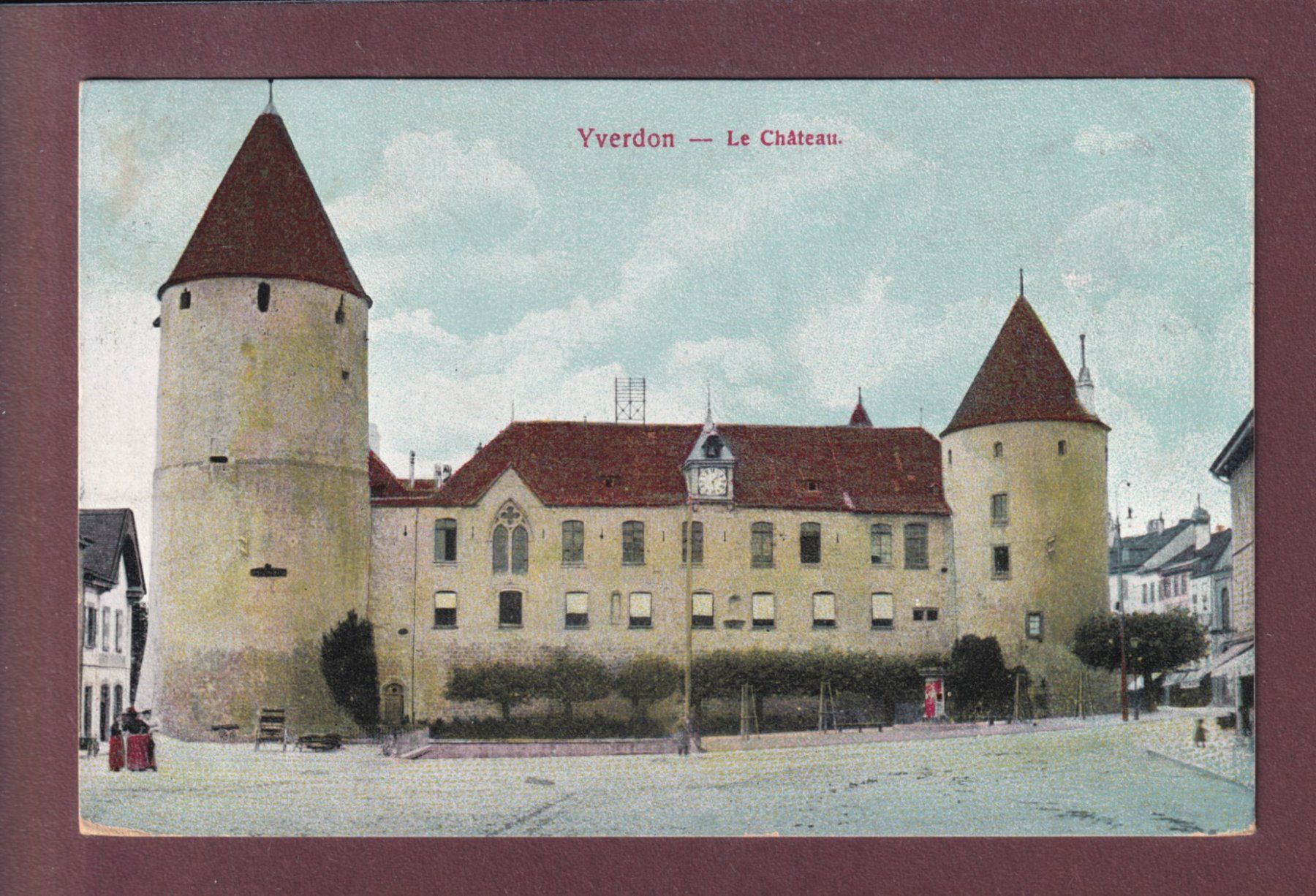 Cartoline postali: YVERDON - Le Château - 1907 – Usato da Pully venduto da nicecards