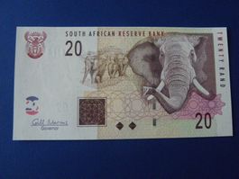 20 Rand Note, RSA, Südafrika, Banknote, Sammlerstück, unc