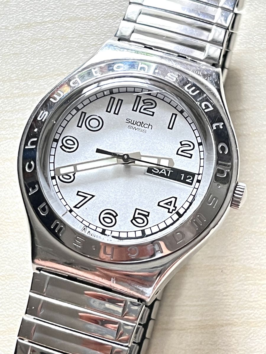 Swatch Uhren: Swatch Uhr Silber Metallarmband Datum Tag  – Gebraucht aus Grenchen von chththl 1