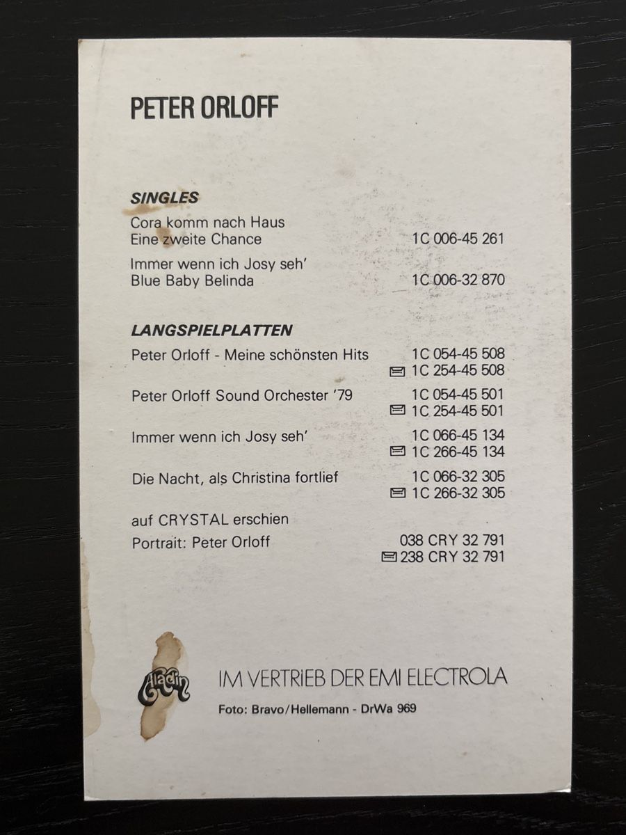 Autografi: Peter Orloff Schallplatten-Sammlung, diverse Singles & LPs! – Usato da Uetendorf venduto da hoisle 1