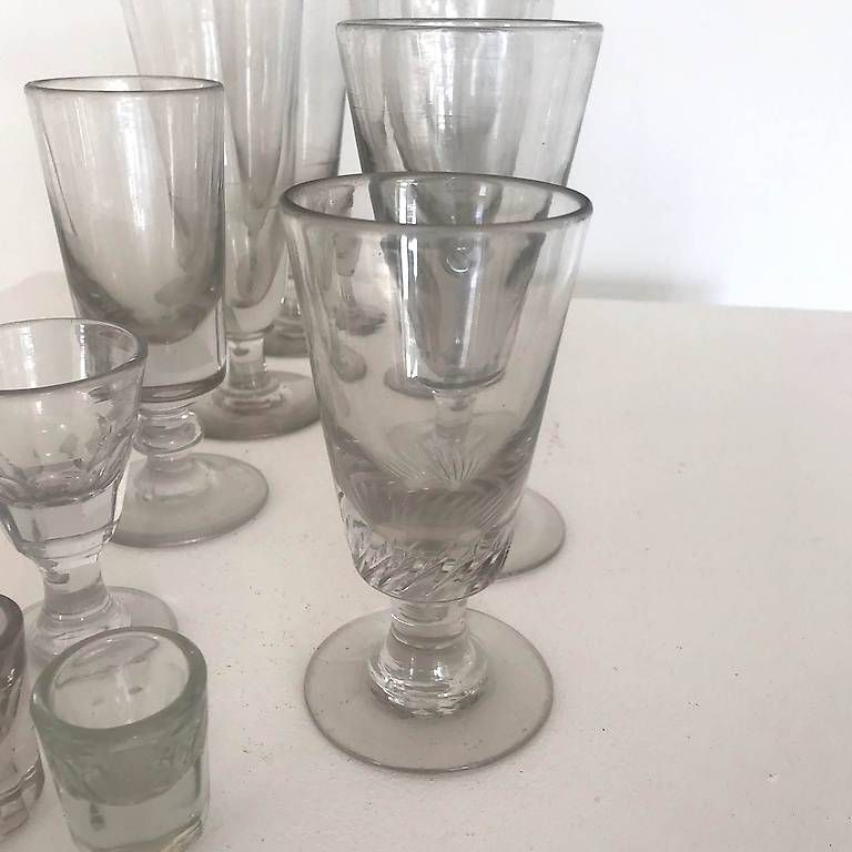 Gläser: Lot de 7 verres à Absinthe et 3 divers – Gebraucht aus bursins von silversurfer1972