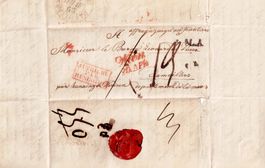 Wien 1837, Brief nach Damvillers (Belg) franco frontiere