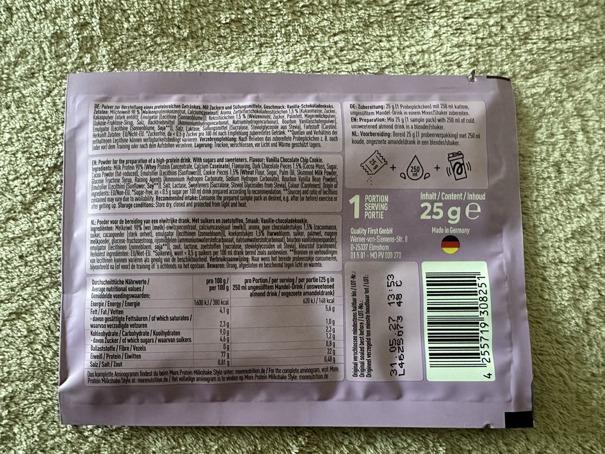 More Nutrition Lebensmittel & Spezialitäten: More Protein Milkshake Style - 25g – Neu und originalverpackt aus Wangen SZ von Jaay_Sky 1
