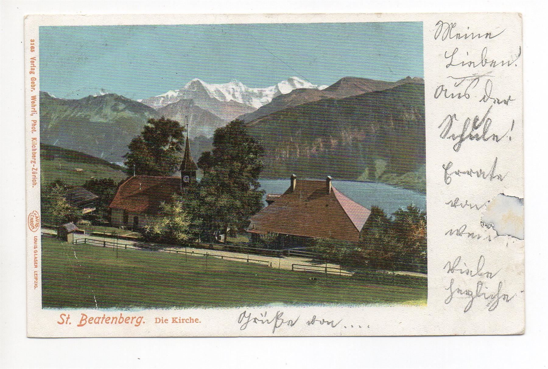 Ansichtskarten: ST. BEATENBERG Die Kirche – Gebraucht aus Jona von philajona