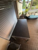 Gartentisch Anthrazit Metallrahmen rechteckig 