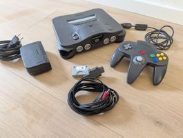 Nintendo 64 Konsole mit Zubehör + HDMI-Platine – Umbauprojek