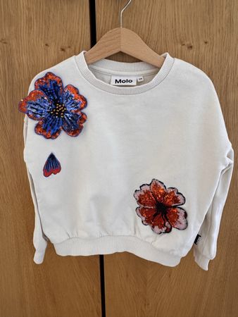 Sweat Molo à fleurs sequins – 104 cm - 4 ans