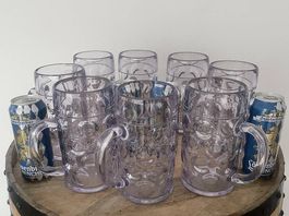 8x Kunststoff Masskrug Bierkrug 1L Bierhumpen Oktoberfest