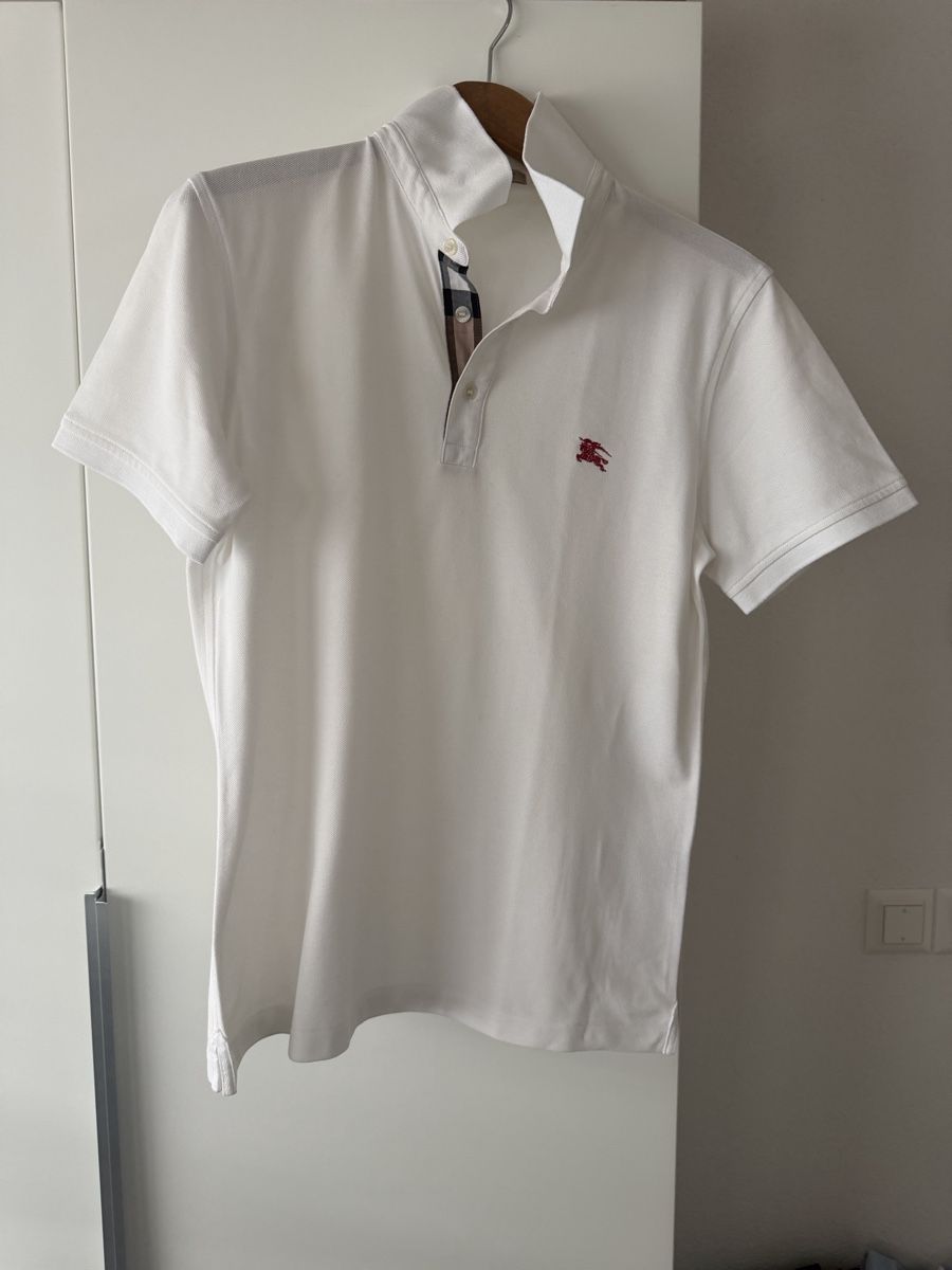 Burberry Magliette Polo: Polo Burberry blanc taille M homme – Usato da Villaz-St-Pierre venduto da pepe86
