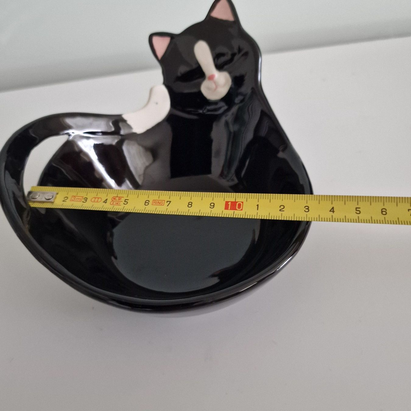 Ciotole: Wunderschöne, antike, glasierte Keramikschale mit Katzenmoti – Usato da Birr venduto da sen_sy55 7