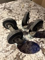 4 Rollen Lenkrollen Gummi 125 mm Gebraucht