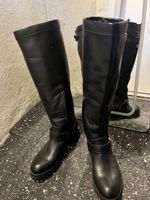 Stiefel schwarz Echtleder Grösse 39 neu
