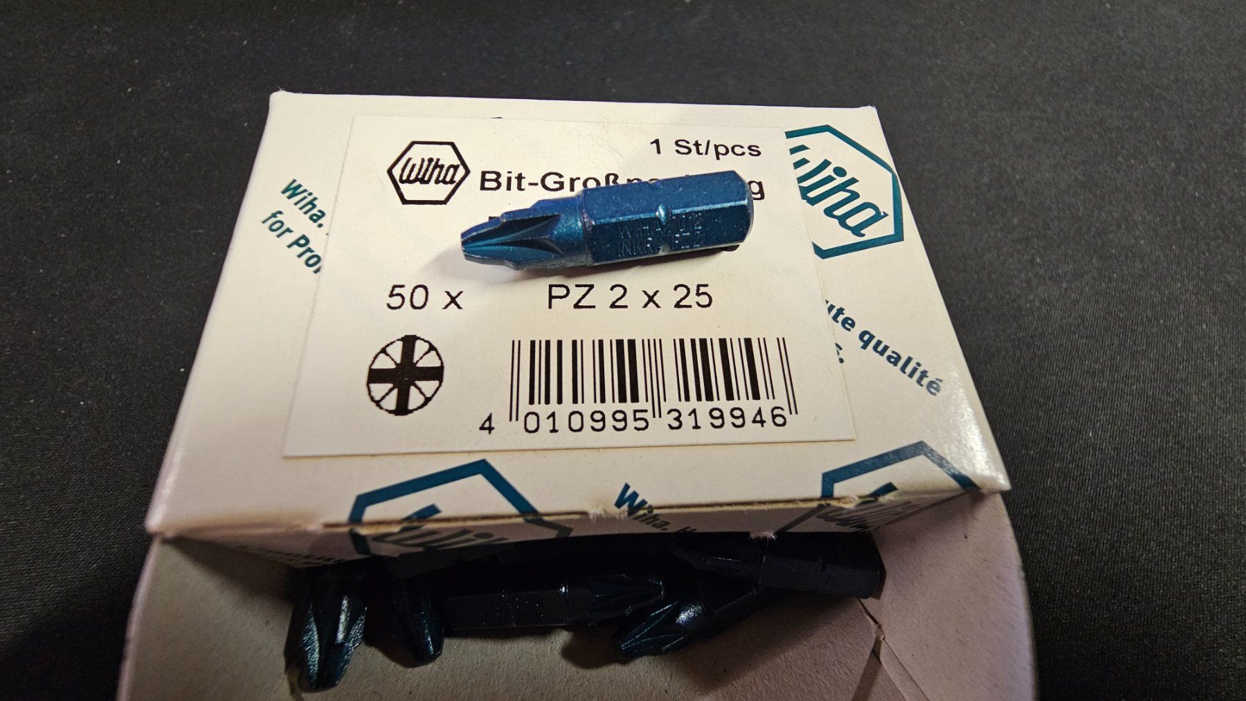 Ferramenta: 50x Wiha Bits PZ2 Bit Grosspackung 7929-0I5 – Nuovo e nell'imballaggio originale da Koppigen venduto da Bracher_Mail-House 1