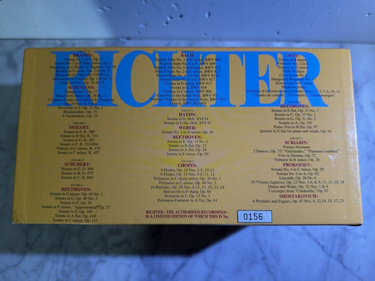 CD: Richter The Authorised Recordings, Philips, Limitiert, 21 CD – Usato da Immensee venduto da Pelab 2