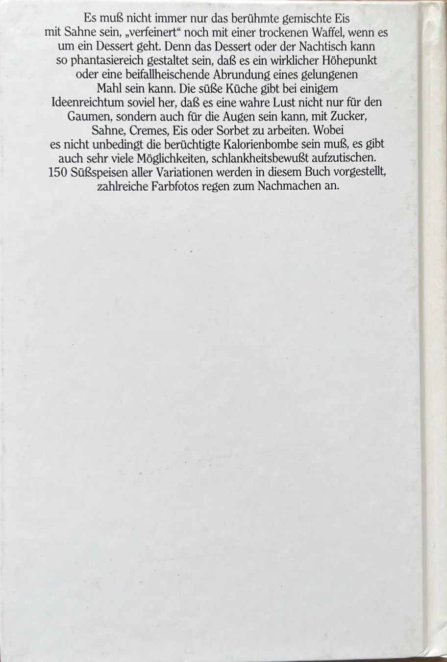 Libri: Buch - Süssspeisen – Usato da Leimbach TG venduto da manu-tg 1