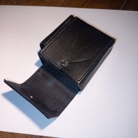 Zigarettenetui Leder schwarz mit Gürtelclip gebraucht