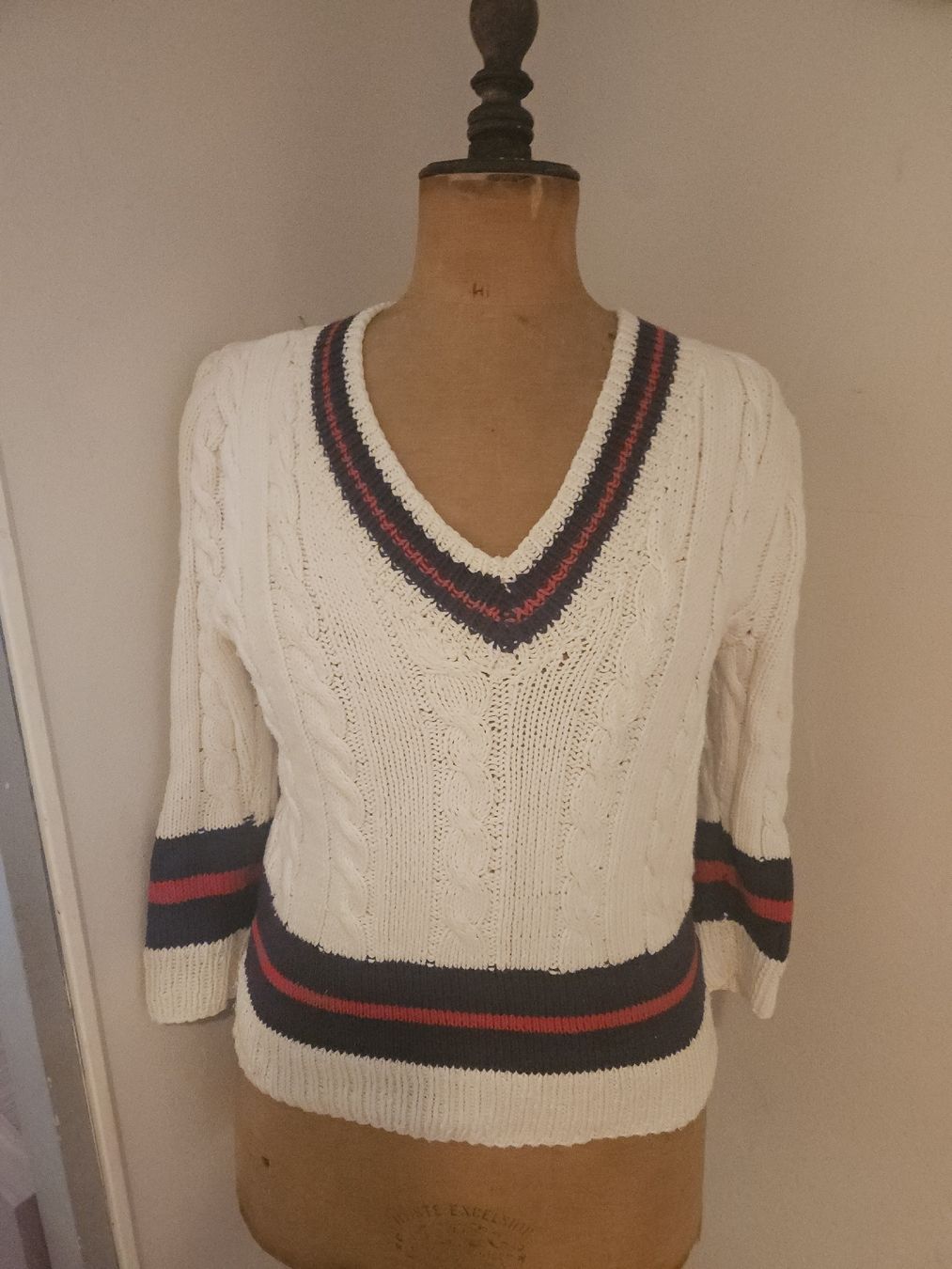 Maglioni & Felpe: pull style tenis fait main 100% coton – Nuovo (secondo la descrizione) da Thônex venduto da lacomtessedesfees