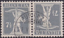 K12 (7.5c grau, Type II) mit Halbmondstempel ZÜRICH, K: 90.-