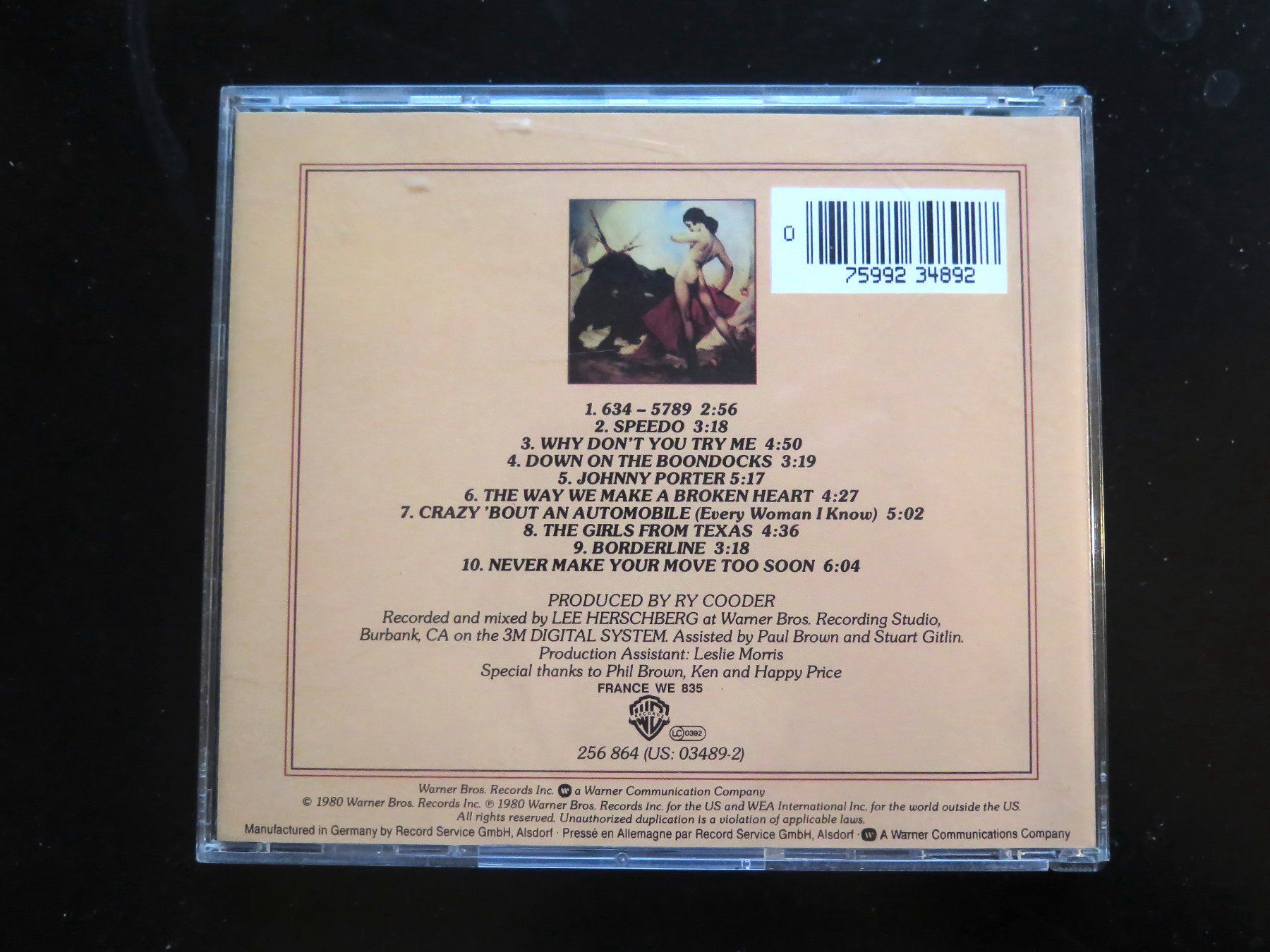 CD: (p) CD RY COODER: Borderline, 1980 – Usato da Bern venduto da Balzamico 1