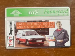 Telefonkarte British Telecom TNT Supamail, ungebraucht